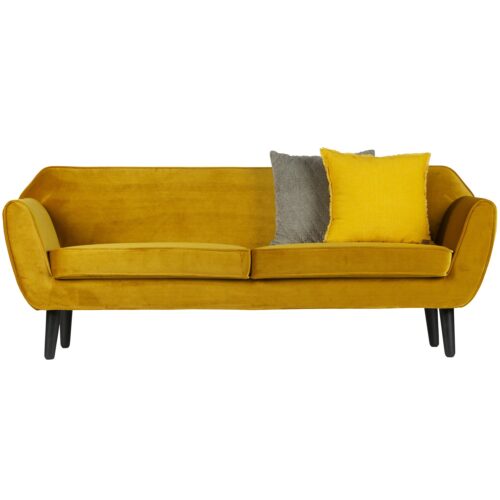 Rocco sofa 187 cm fluweel oker - Afbeelding 4