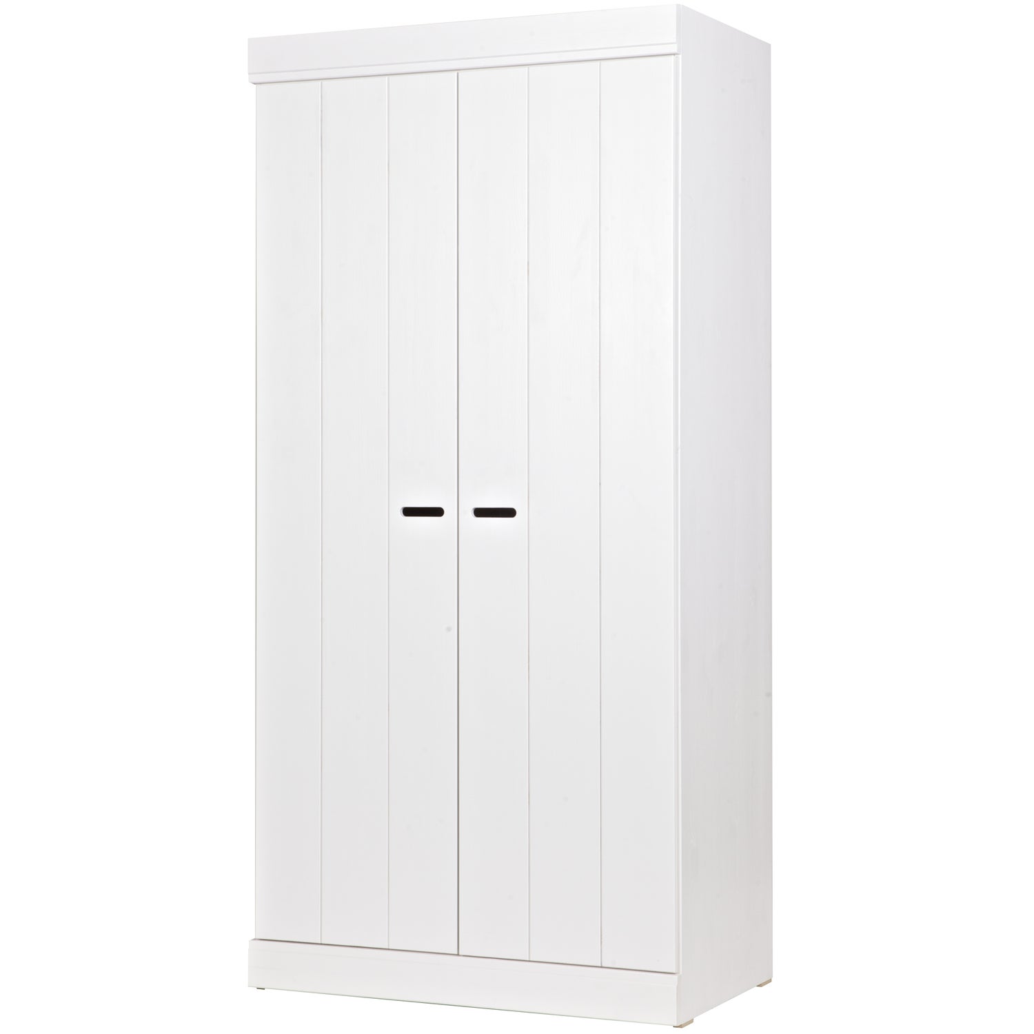 Kledingkast Connect 195 x 94cm, 2 deuren, kleur Wit