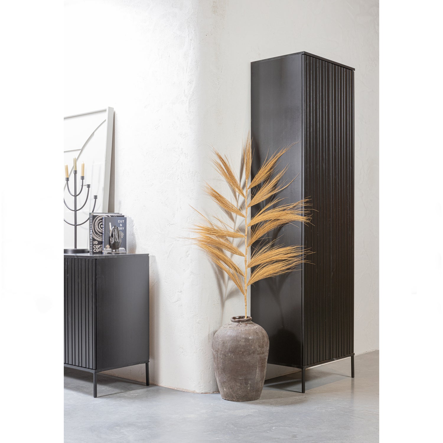 Opbergkast New Gravure 120 x 60cm - Zwart - Afbeelding 2