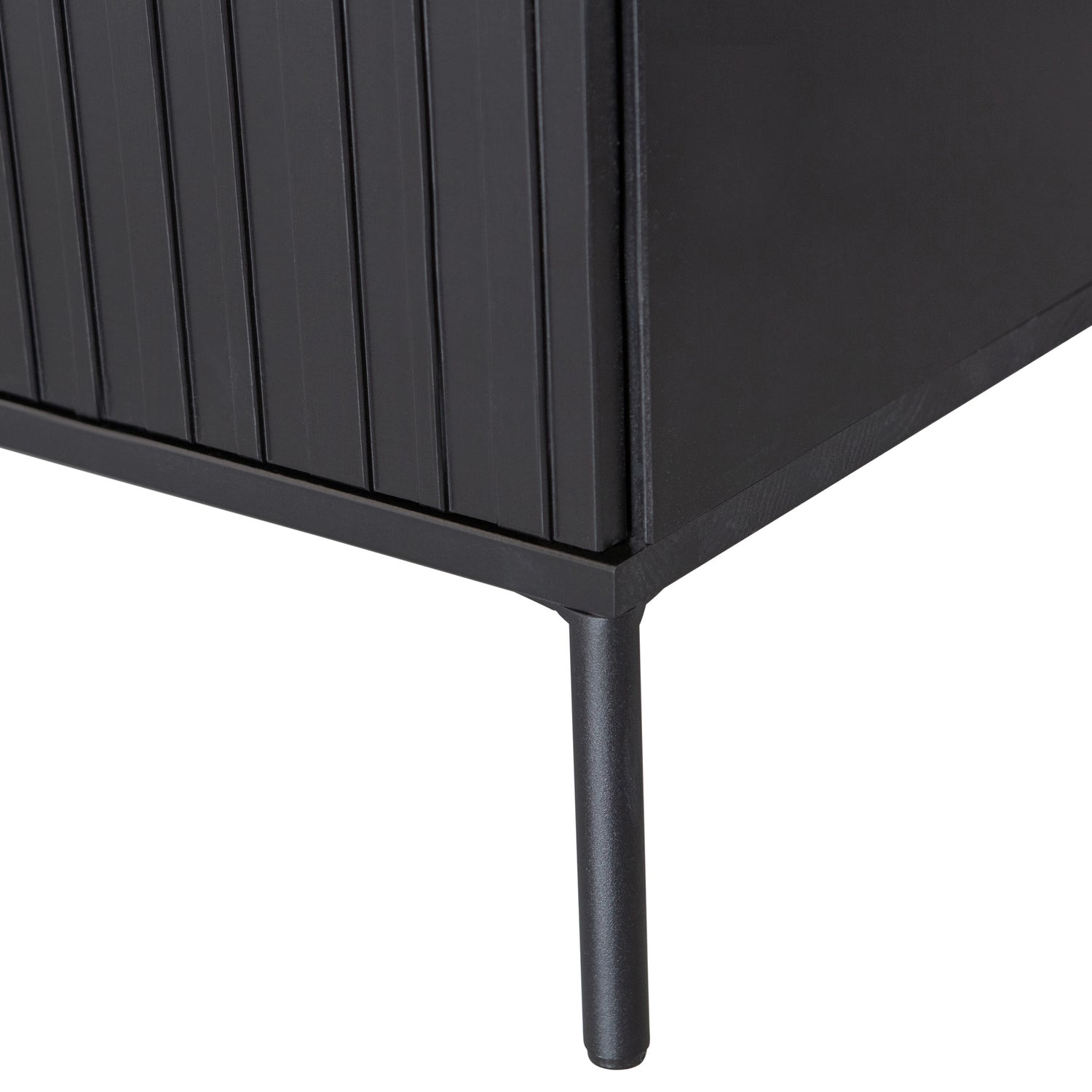 TV-meubel New Gravure Grenen 100cm, kleur Zwart - Afbeelding 8