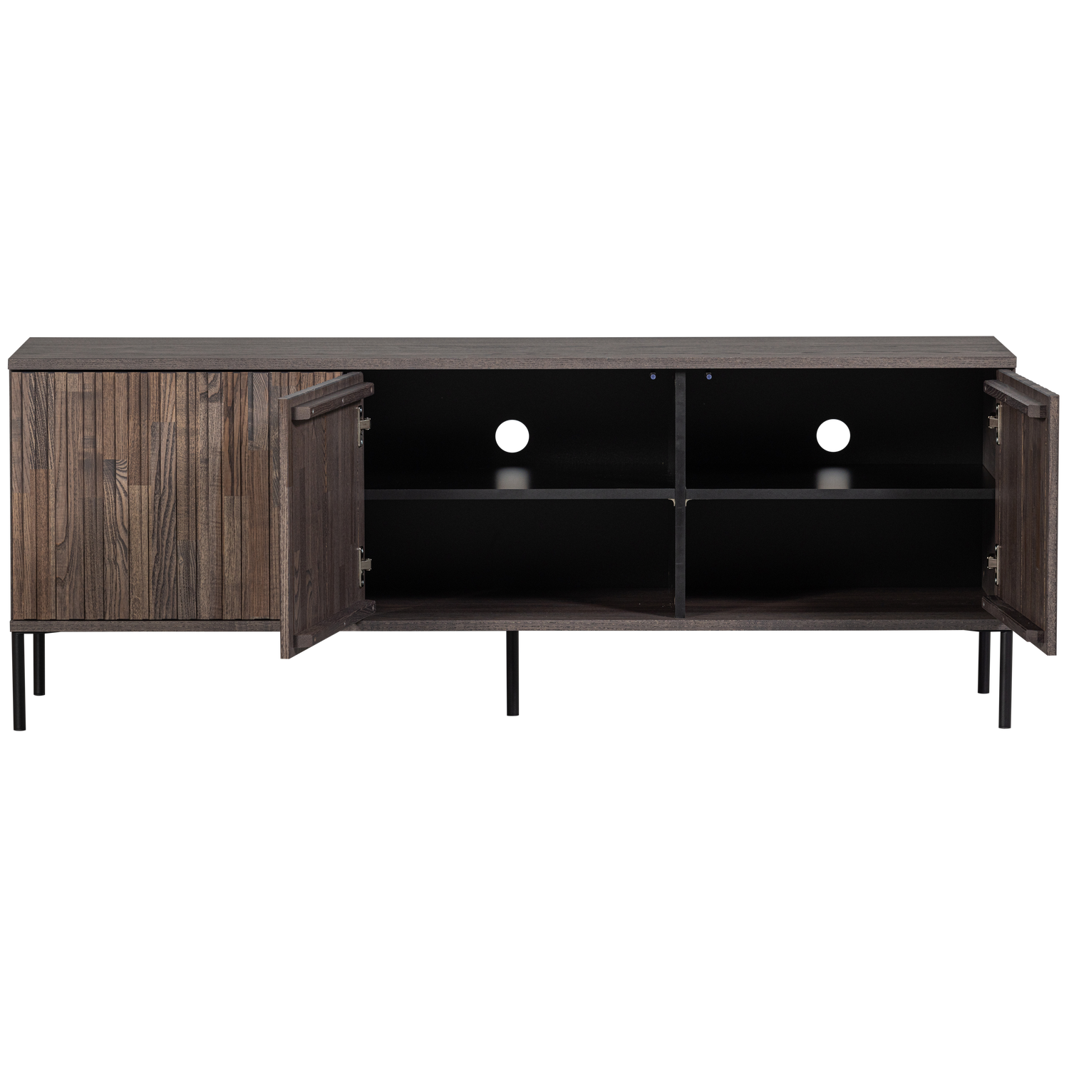 TV-meubel New Gravure Grenen 150cm - Espresso - Afbeelding 5