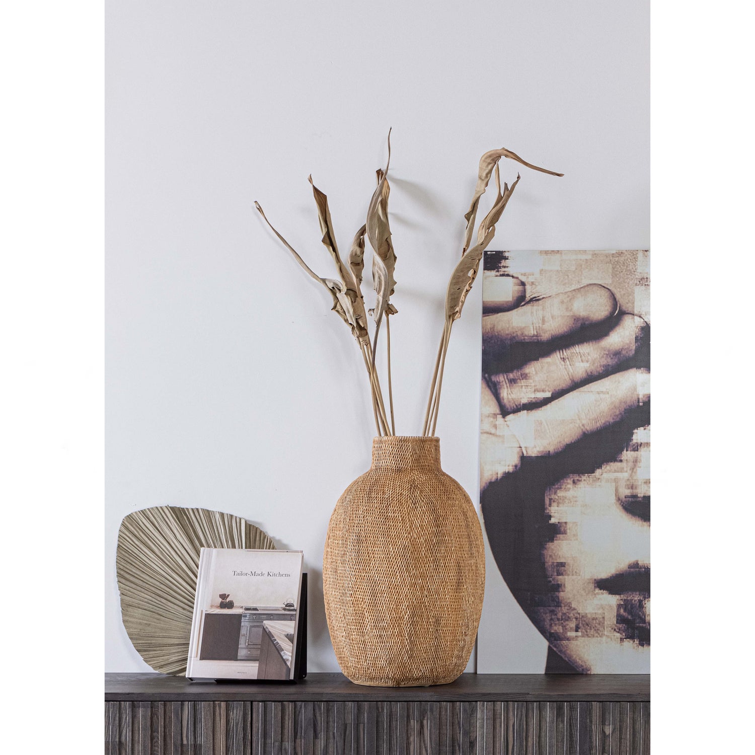 TV-meubel New Gravure Grenen 150cm - Espresso - Afbeelding 2