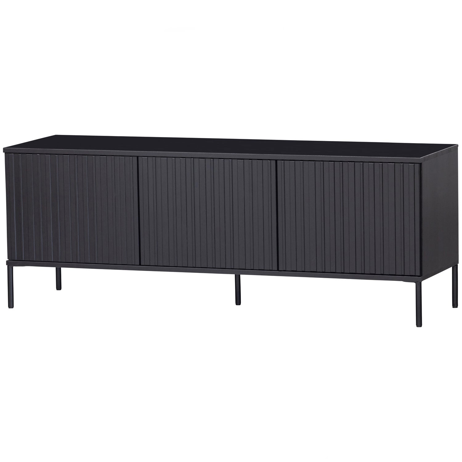 TV-meubel New Gravure Grenen 150cm, kleur Zwart