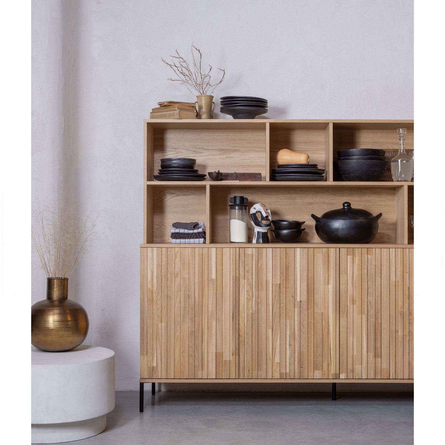 Dressoir New Gravure 200cm - Naturel - Afbeelding 2
