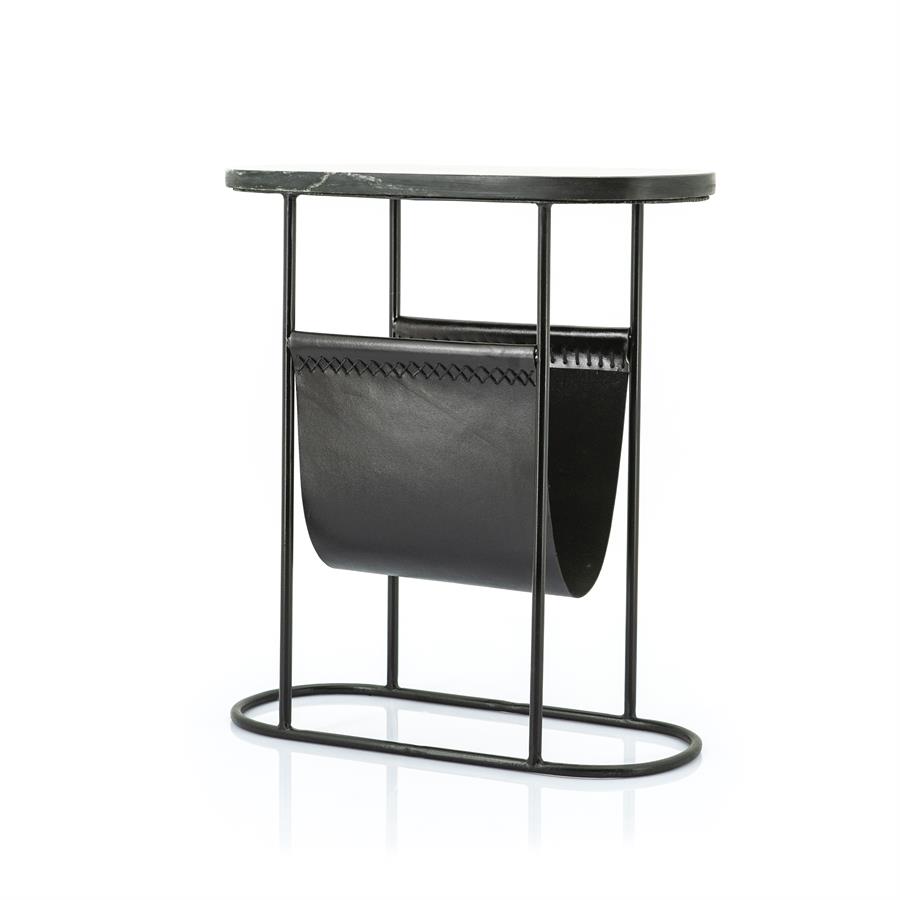 Bijzettafel Daily Marmer met tijdschriftenrek - zwart - Afbeelding 13