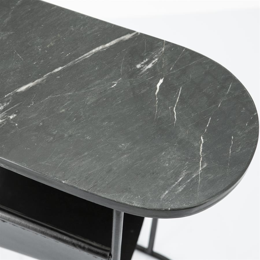 Bijzettafel Daily Marmer met tijdschriftenrek - zwart - Afbeelding 14