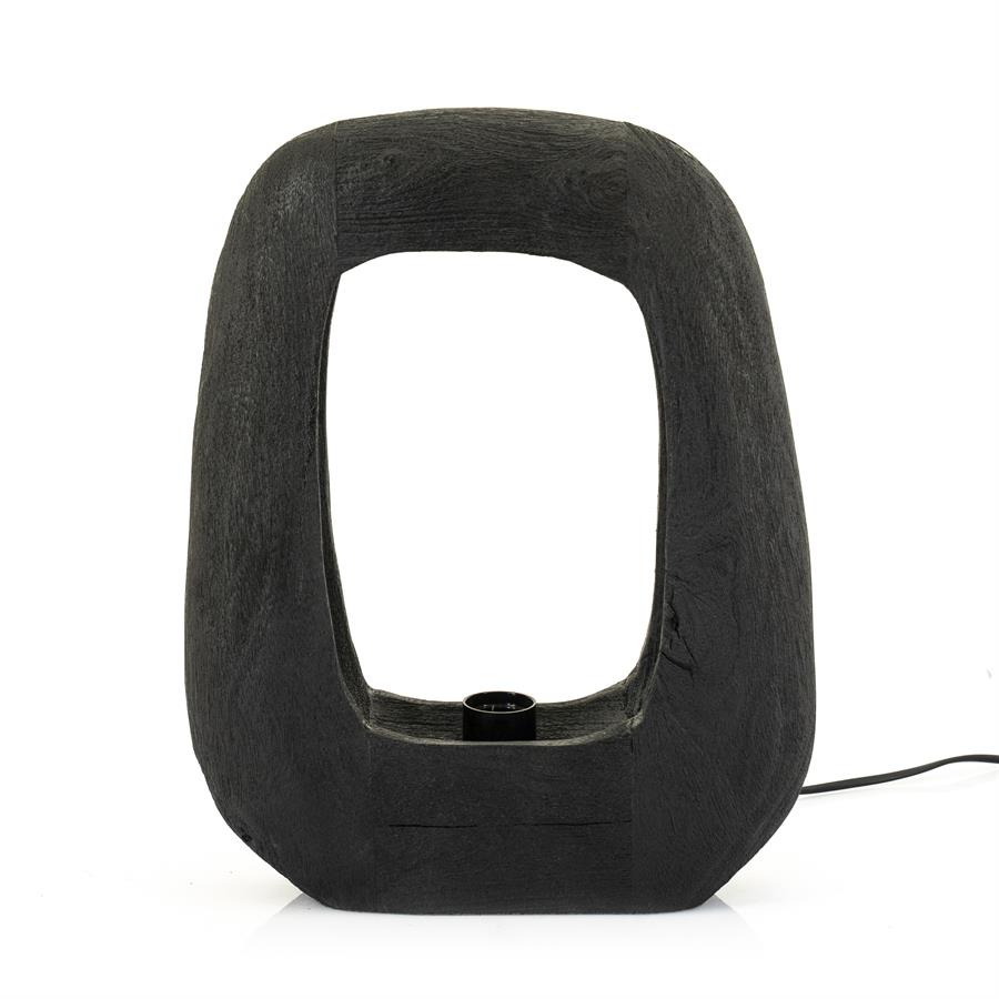 Tafellamp Gibs Hout 40cm hoog - Zwart - Afbeelding 10