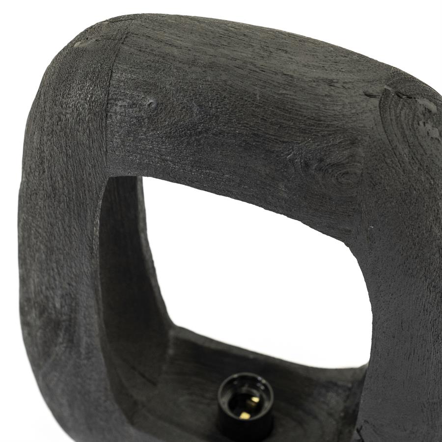 Tafellamp Gibs Hout 40cm hoog - Zwart - Afbeelding 11