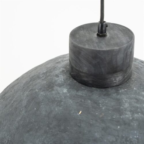 Hanglamp Sana Papier maché Groot - Grijs - Afbeelding 9