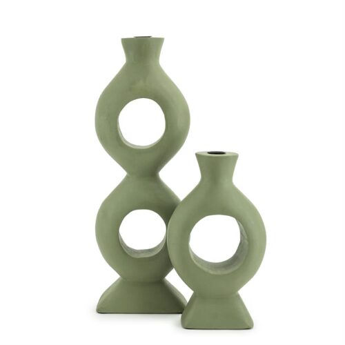 Kaarsenhouder Torch Groen - 30 cm - Afbeelding 8