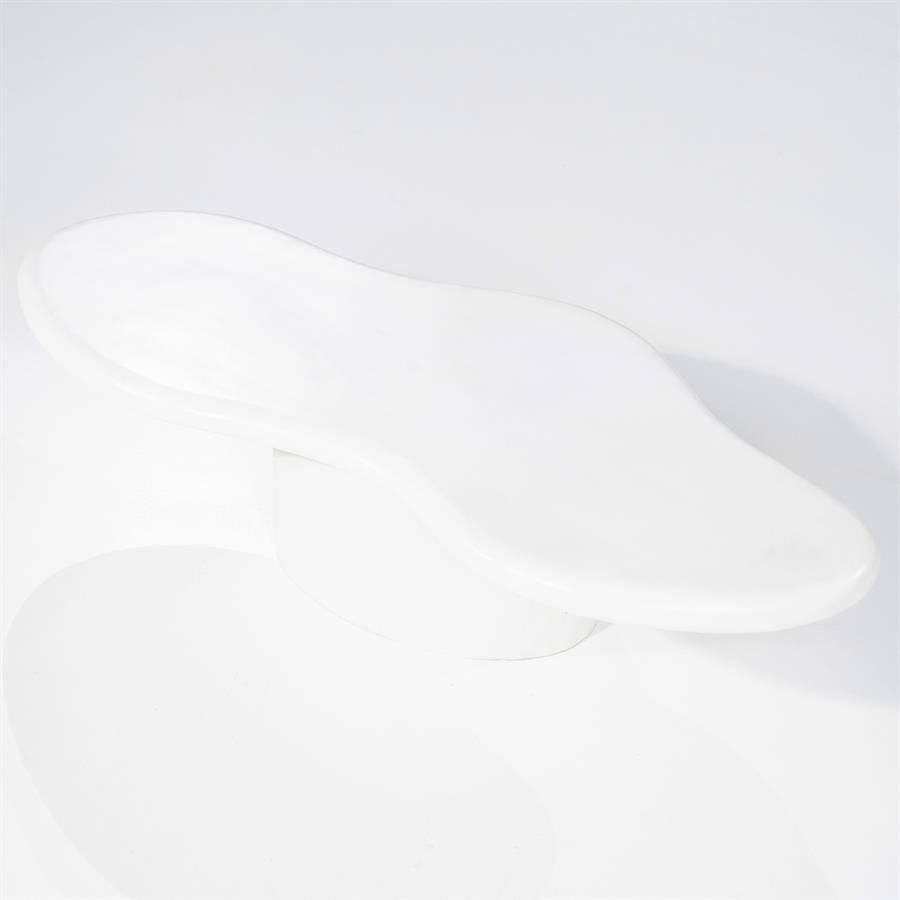 Organische Salontafel Seki 121 x 51cm - Wit - Afbeelding 6