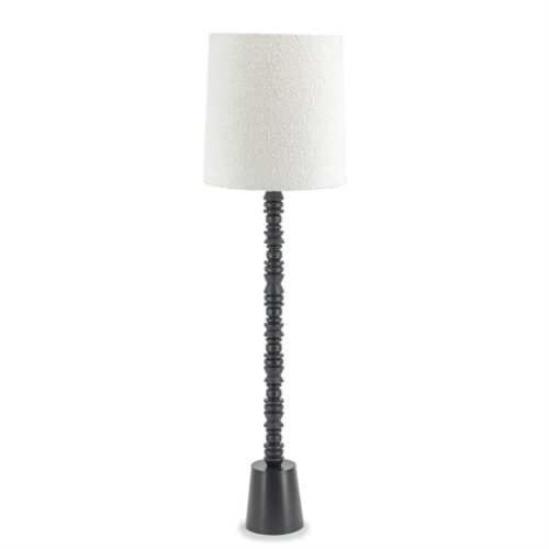 Vloerlamp Pulse Bouclé en hout - 159cm - Afbeelding 6