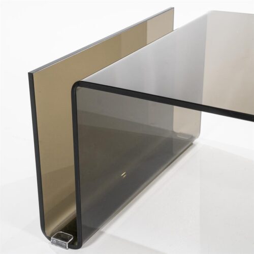 Salontafel Shadow Glas 120 x 60 cm - Bruin - Afbeelding 8