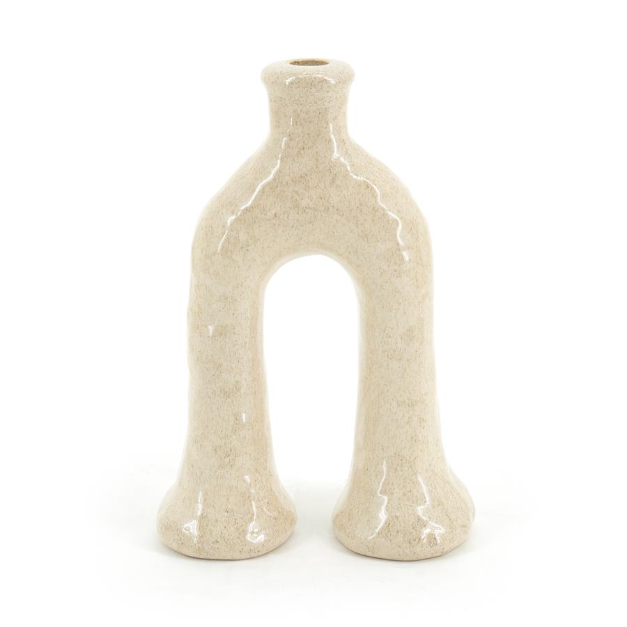 Kaarshouder Blix beige - 28 cm hoog - Afbeelding 6