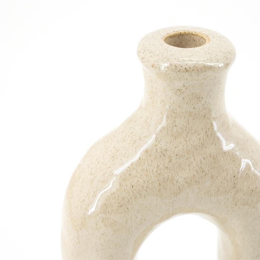Kaarshouder Blix beige - 28 cm hoog - Afbeelding 7