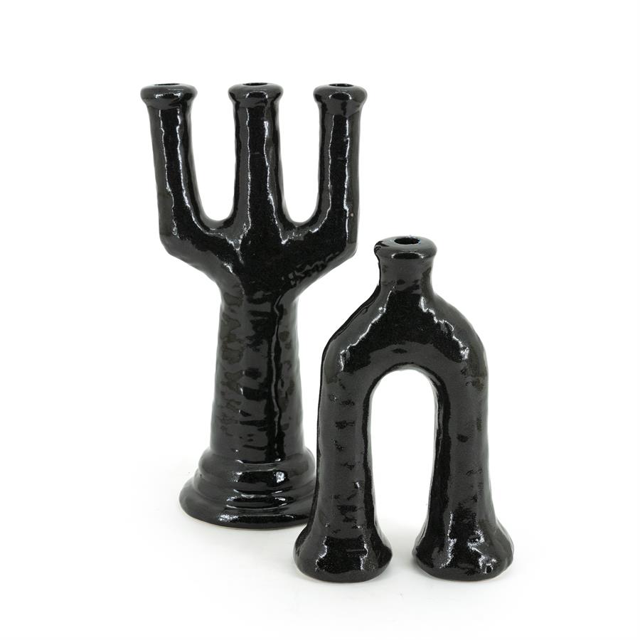 Kaarshouder Blix zwart - 38 cm hoog - Afbeelding 8