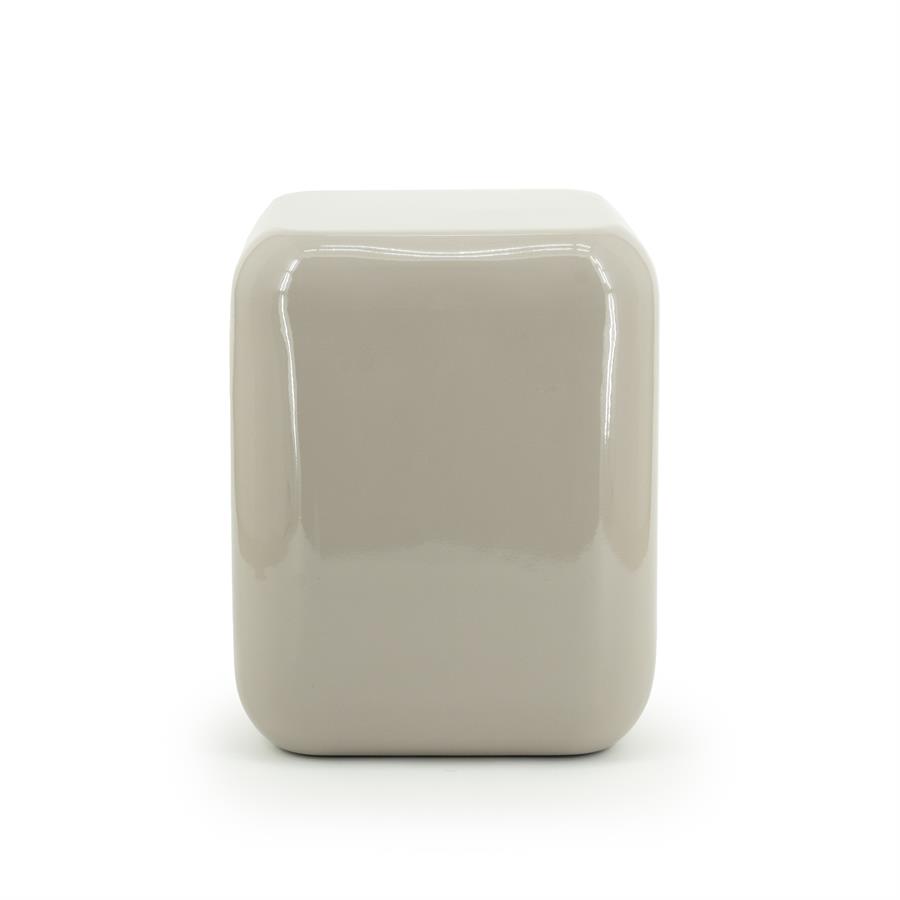 Poef/ Bijzettafel Dixon 34 x 34 cm - Taupe - Afbeelding 4