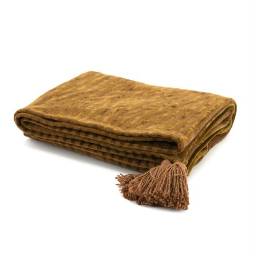 Plaid Sirun 170 x 130 cm - Mosterd - Afbeelding 8