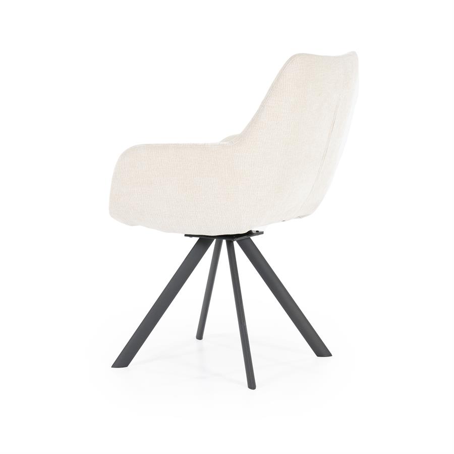 Draaibare Eetkamerstoel Bliss met armleuning- Beige - Afbeelding 14