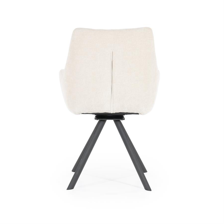 Draaibare Eetkamerstoel Bliss met armleuning- Beige - Afbeelding 16