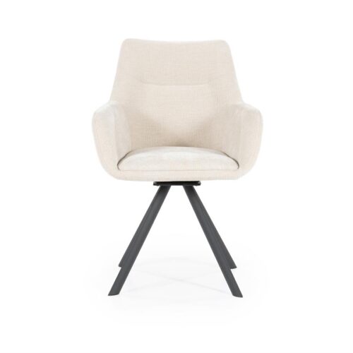 Draaibare Eetkamerstoel Bliss met armleuning- Beige - Afbeelding 17