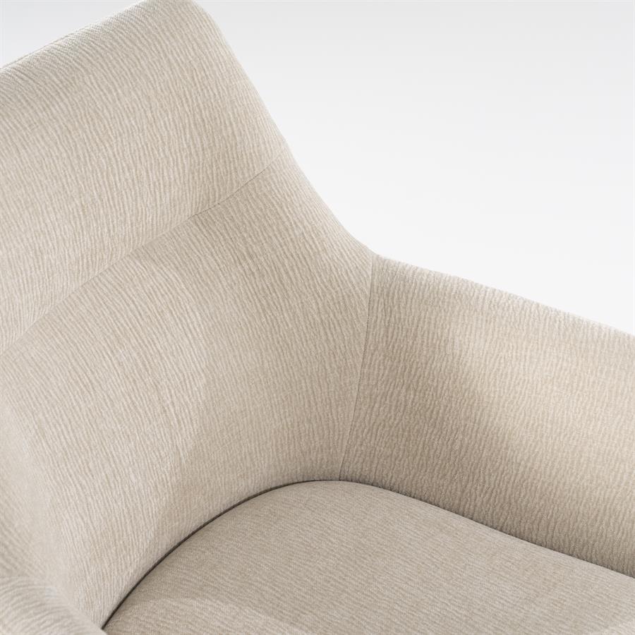 Draaibare Eetkamerstoel Bliss met armleuning- Beige - Afbeelding 19