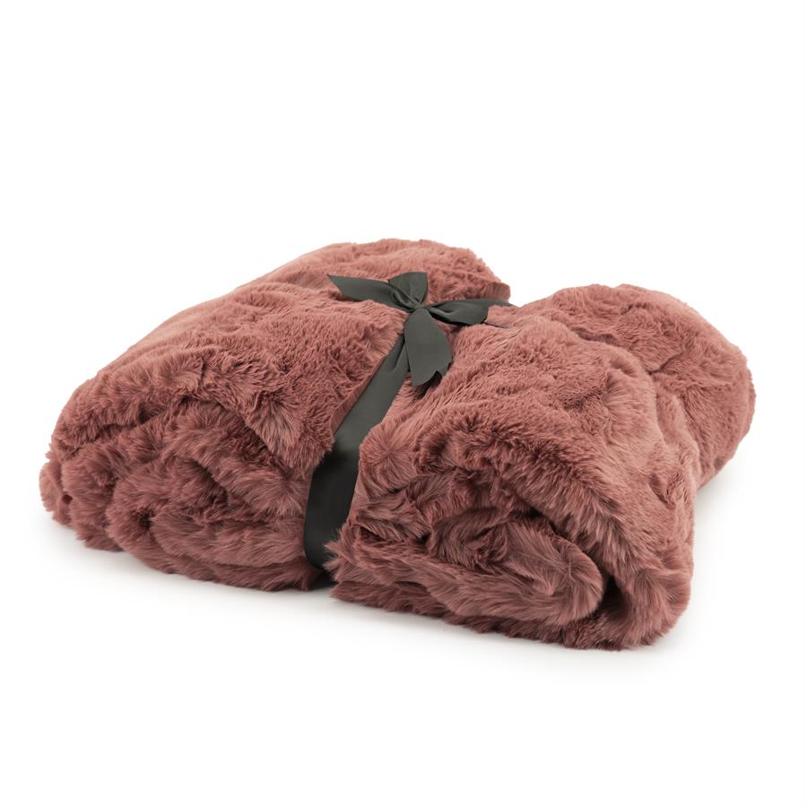 Plaid Mosa 170 x 140 cm - Burgundy - Afbeelding 6