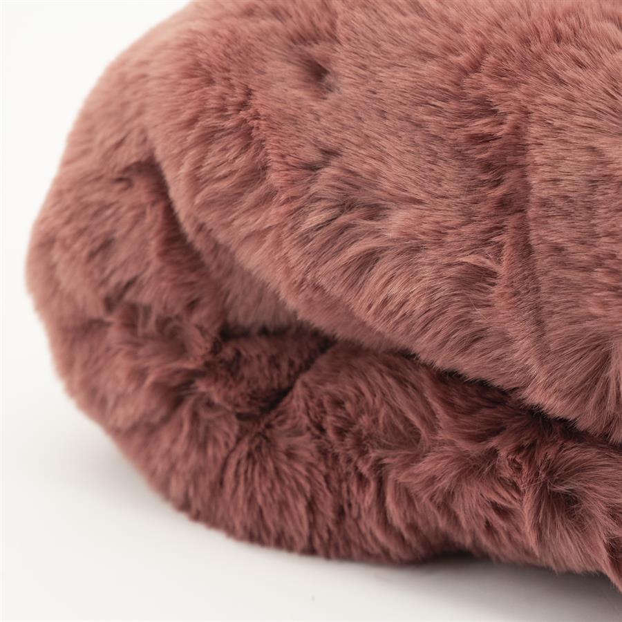 Plaid Mosa 170 x 140 cm - Burgundy - Afbeelding 8