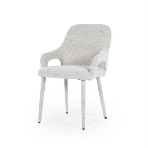 Eetkamerstoel Fika Bouclé - kleur Beige - Afbeelding 10