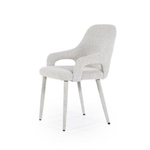 Eetkamerstoel Fika Bouclé - kleur Beige - Afbeelding 11