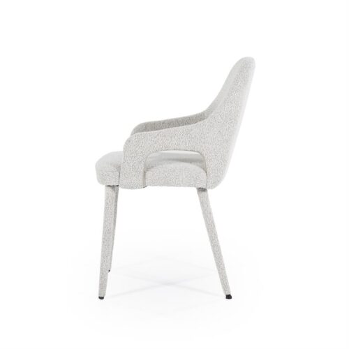 Eetkamerstoel Fika Bouclé - kleur Beige - Afbeelding 12