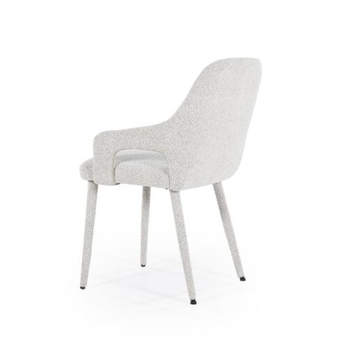 Eetkamerstoel Fika Bouclé - kleur Beige - Afbeelding 13