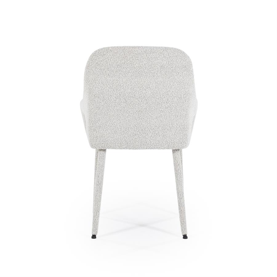 Eetkamerstoel Fika Bouclé - kleur Beige - Afbeelding 15