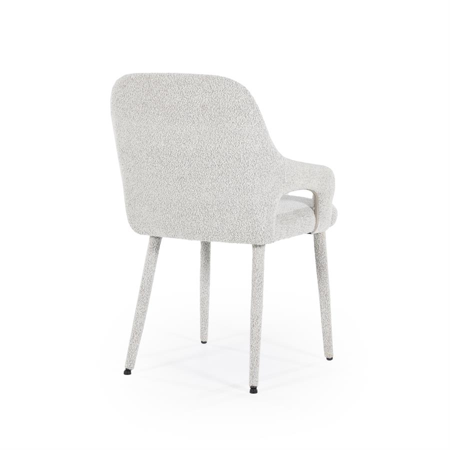 Eetkamerstoel Fika Bouclé - kleur Beige - Afbeelding 16
