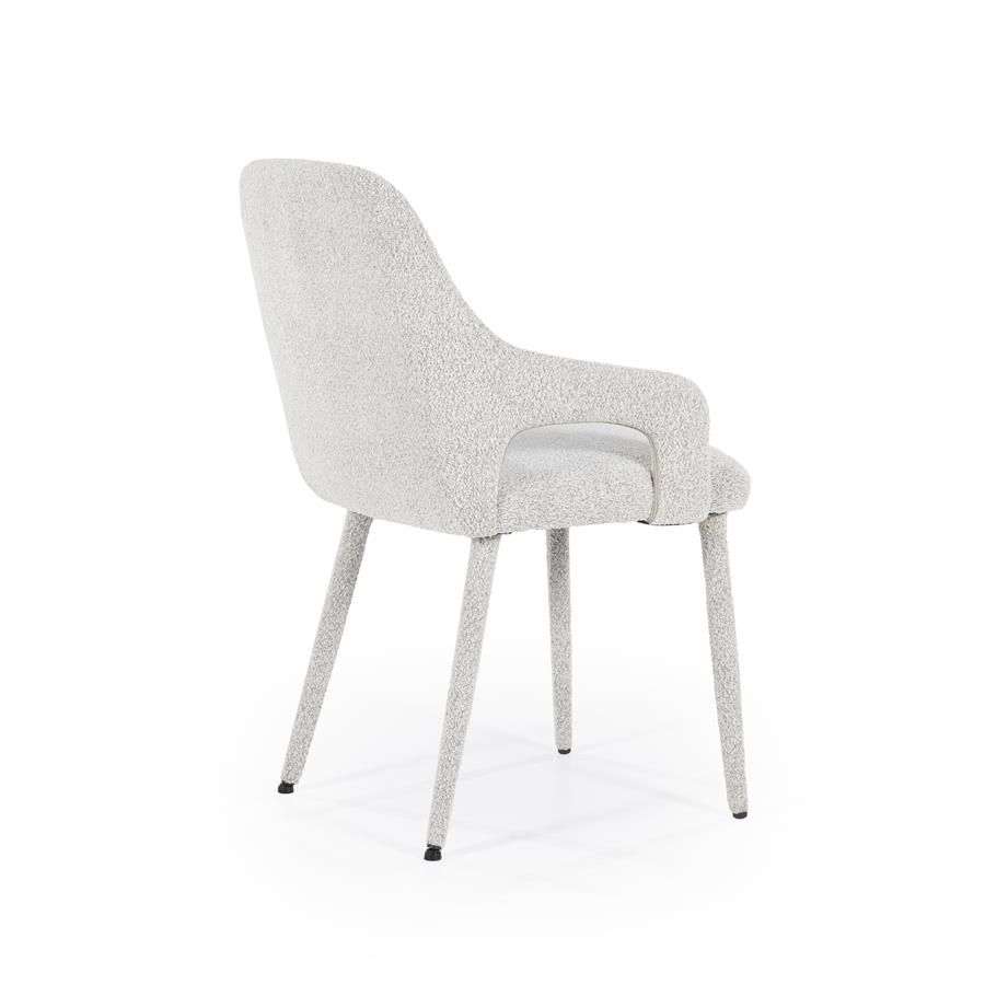 Eetkamerstoel Fika Bouclé - kleur Beige - Afbeelding 17