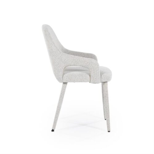 Eetkamerstoel Fika Bouclé - kleur Beige - Afbeelding 18