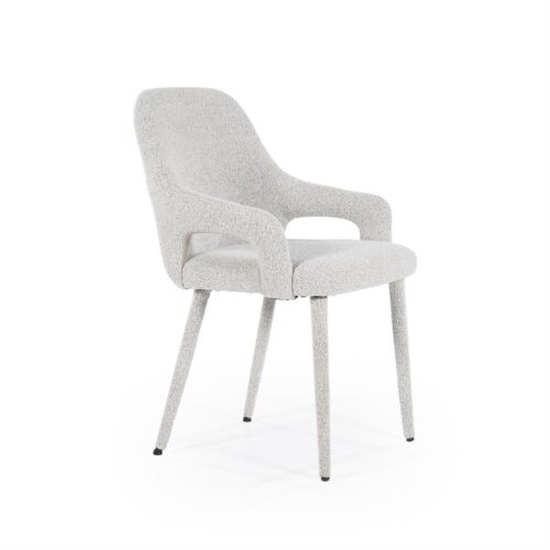 Eetkamerstoel Fika Bouclé - kleur Beige - Afbeelding 19