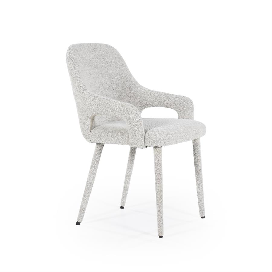 Eetkamerstoel Fika Bouclé - kleur Beige - Afbeelding 19