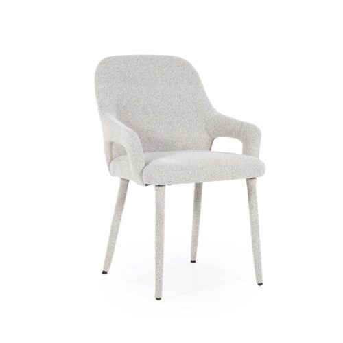 Eetkamerstoel Fika Bouclé - kleur Beige - Afbeelding 20