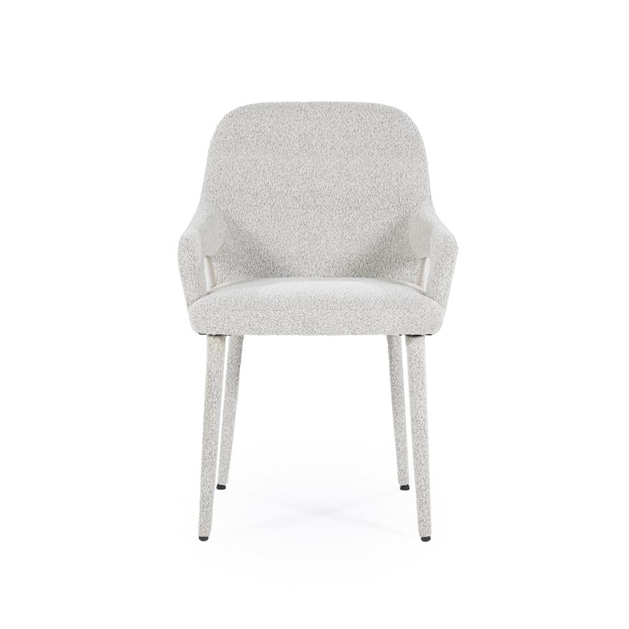 Eetkamerstoel Fika Bouclé - kleur Beige - Afbeelding 21