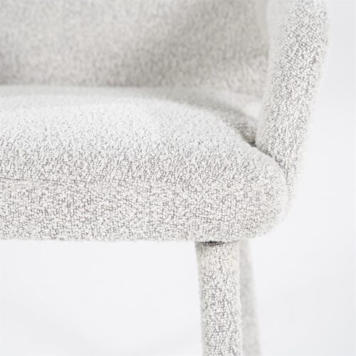 Eetkamerstoel Fika Bouclé - kleur Beige - Afbeelding 24