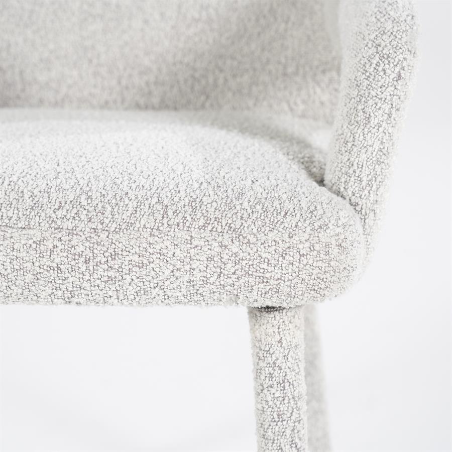 Eetkamerstoel Fika Bouclé - kleur Beige - Afbeelding 24
