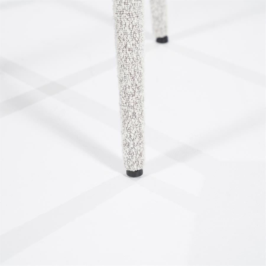 Eetkamerstoel Fika Bouclé - kleur Beige - Afbeelding 25