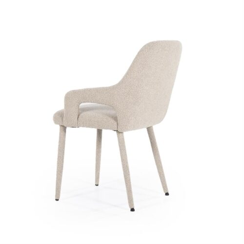 Eetkamerstoel Fika Bouclé - kleur Taupe - Afbeelding 14
