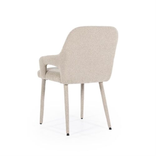 Eetkamerstoel Fika Bouclé - kleur Taupe - Afbeelding 15