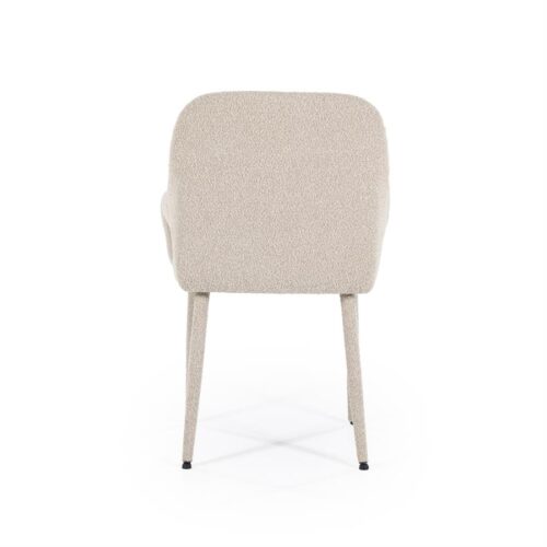 Eetkamerstoel Fika Bouclé - kleur Taupe - Afbeelding 16
