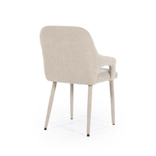 Eetkamerstoel Fika Bouclé - kleur Taupe - Afbeelding 17