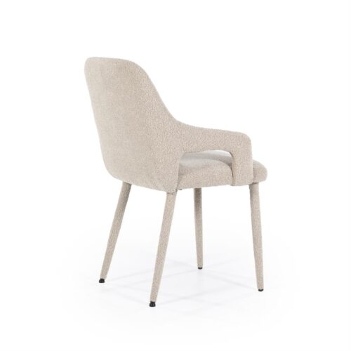 Eetkamerstoel Fika Bouclé - kleur Taupe - Afbeelding 18
