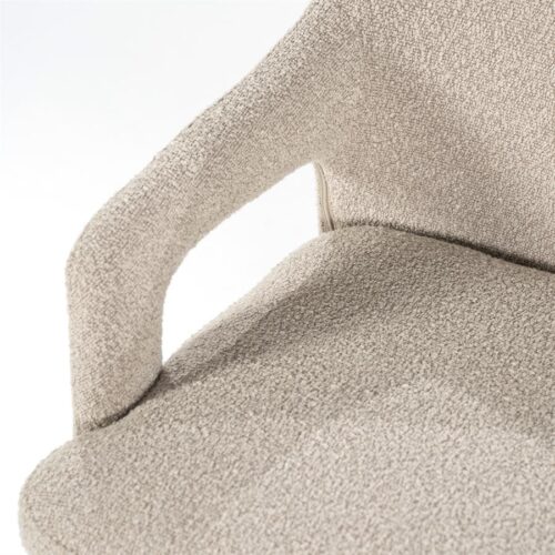 Eetkamerstoel Fika Bouclé - kleur Taupe - Afbeelding 22