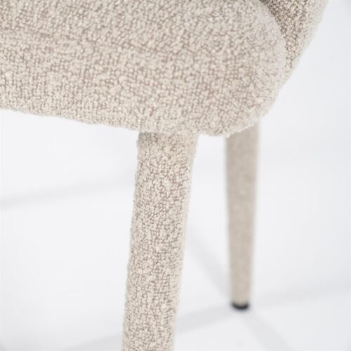 Eetkamerstoel Fika Bouclé - kleur Taupe - Afbeelding 24